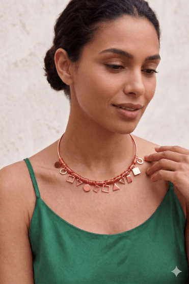Geo Charm Wire Choker