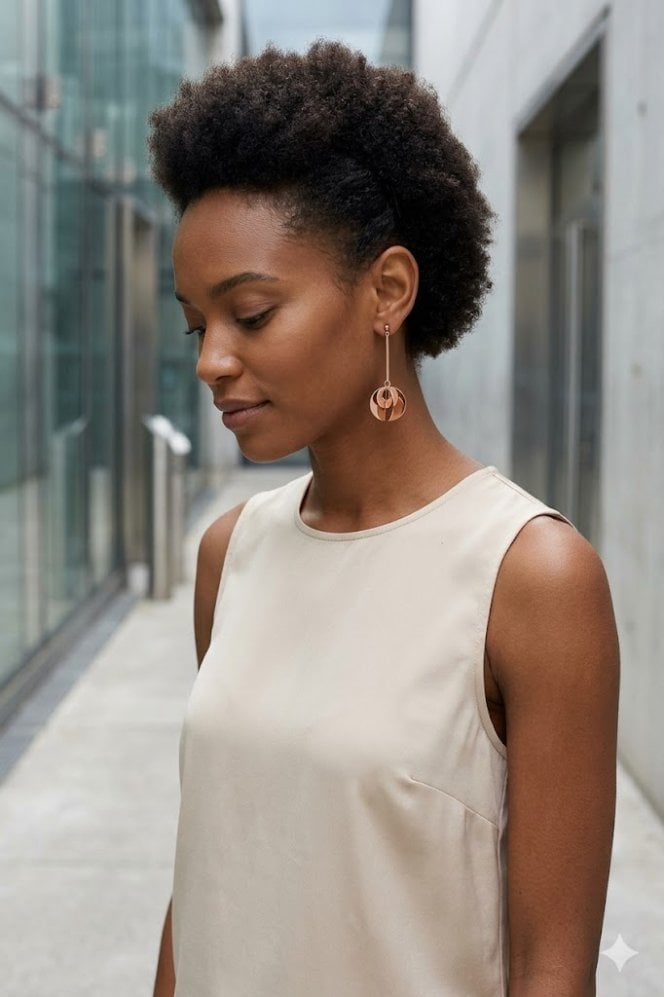 Majique London Geometric Long Drop Earrings