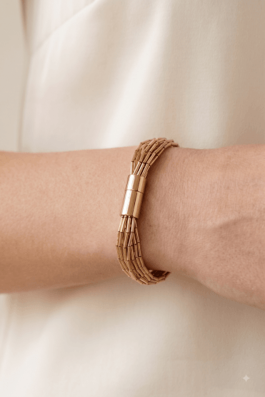 Gilded Multi Row Magnetic Bracelet
