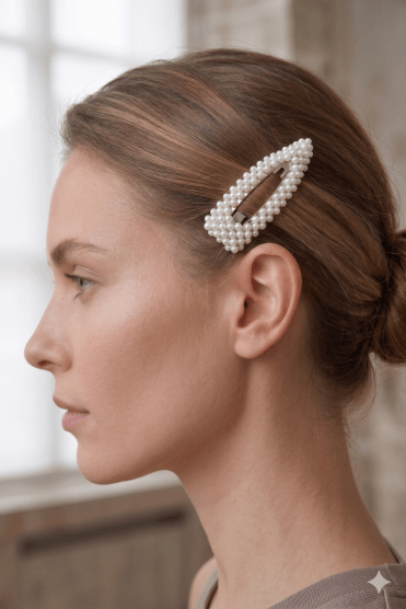 Glam Pearl Accent Hair Clip