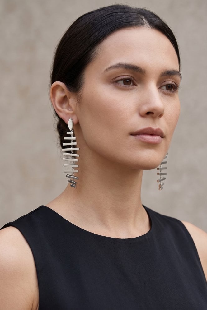 Majique London Gleam Drop Bar Earring