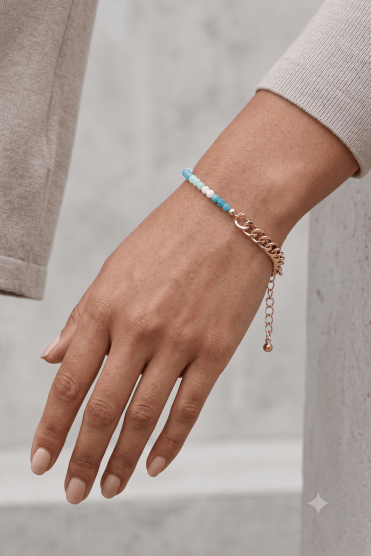Gleam & Glow Glass Bead Chain Bracelet