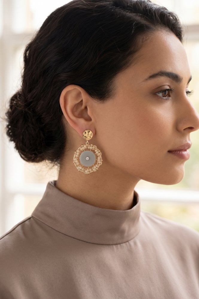 Majique London Gleaming Sphere Statement Earring