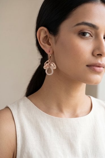 Glimmer Loop Drop Earring