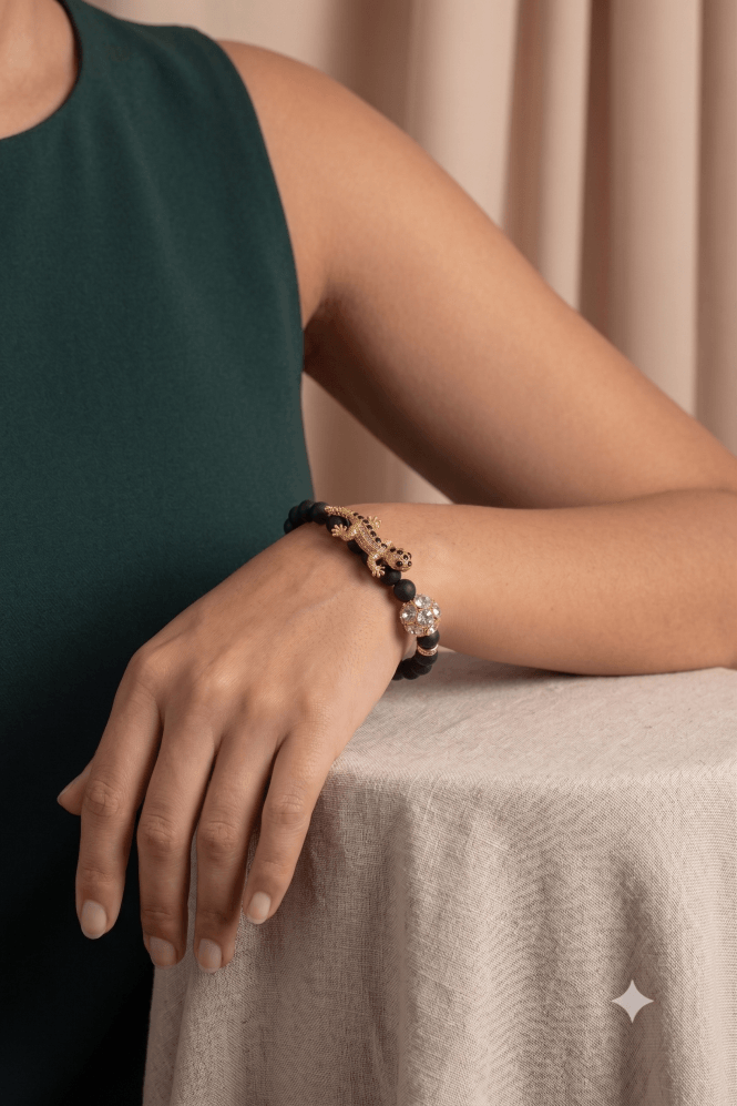 Majique London Glimmering Lizard Stretch Bracelet
