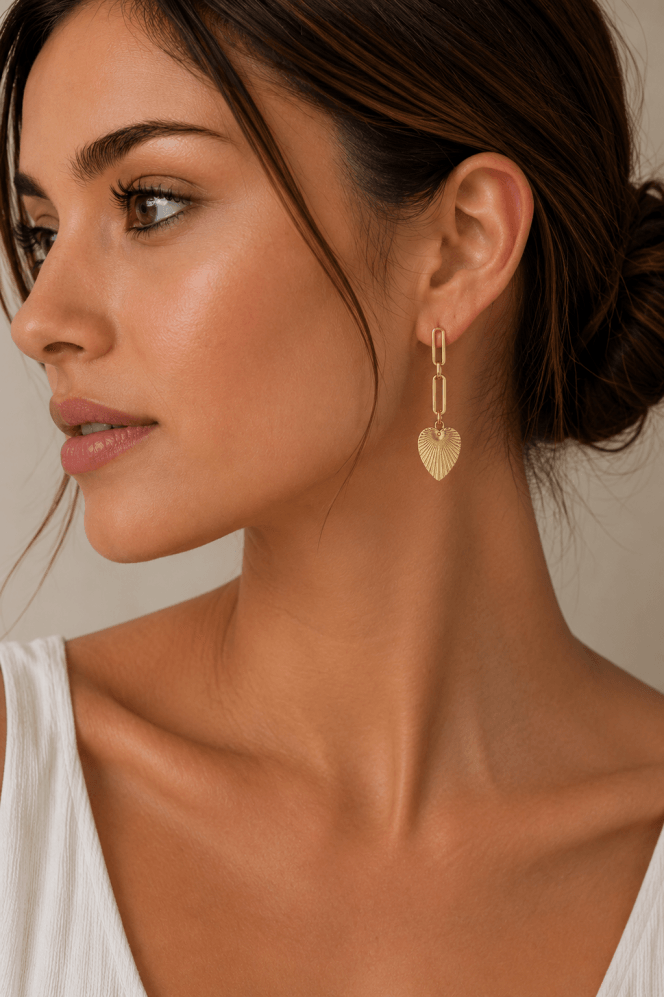 Majique London Gold Cascading Link Drop Earrings