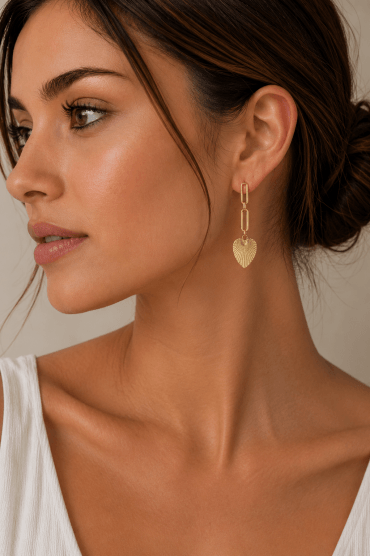 Gold Cascading Link Drop Earrings