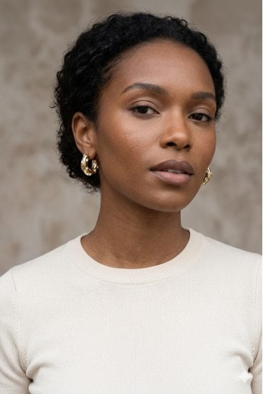 Gold Crystal Hoop Earrings