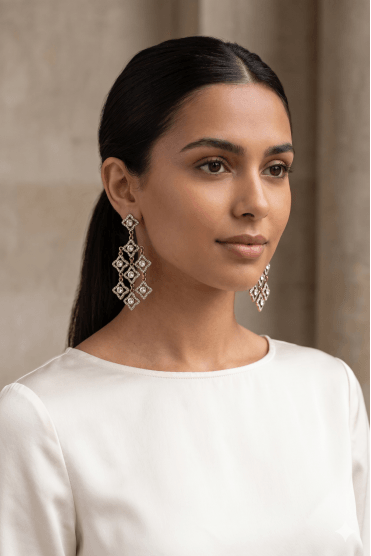 Golden Aurora Crystal Chandelier Drop Earring