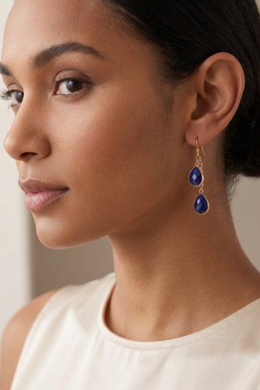 Golden Duo Drop Earring
