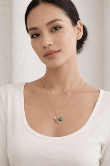 Golden Harmony Bird Charm Necklace