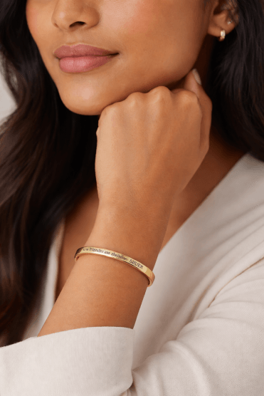 Golden Silver Friends Bangle