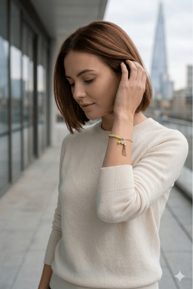 Majique London Golden Strand Wire Bracelet