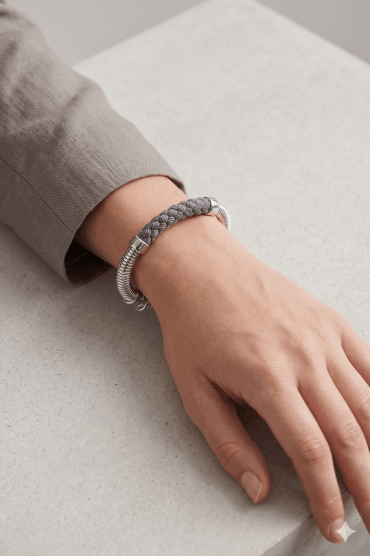 Grey Luxe Cord Bracelet