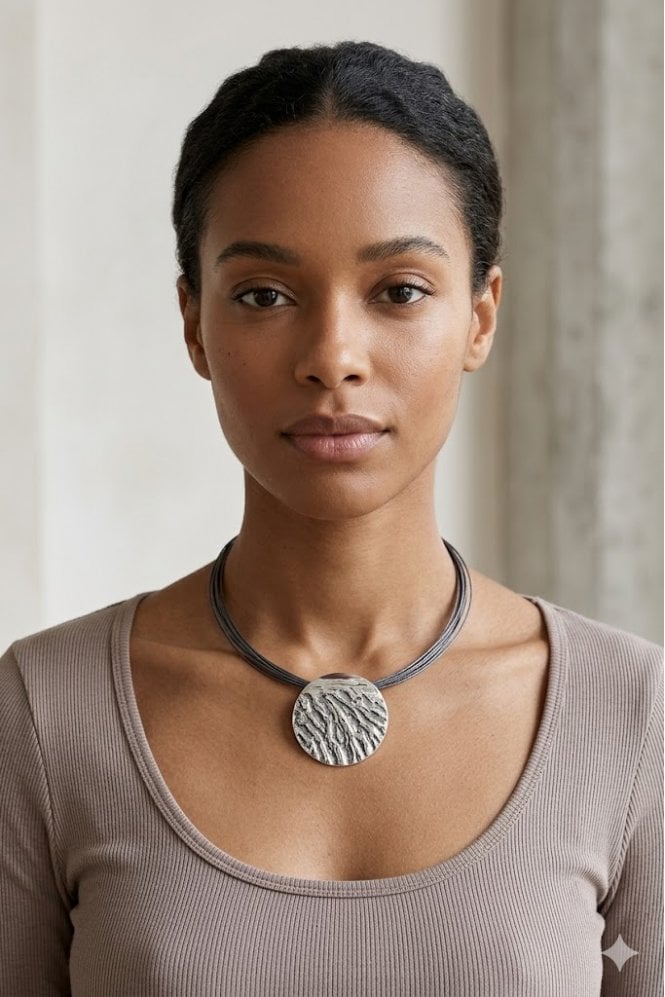 Majique London Hammered Glow Necklace