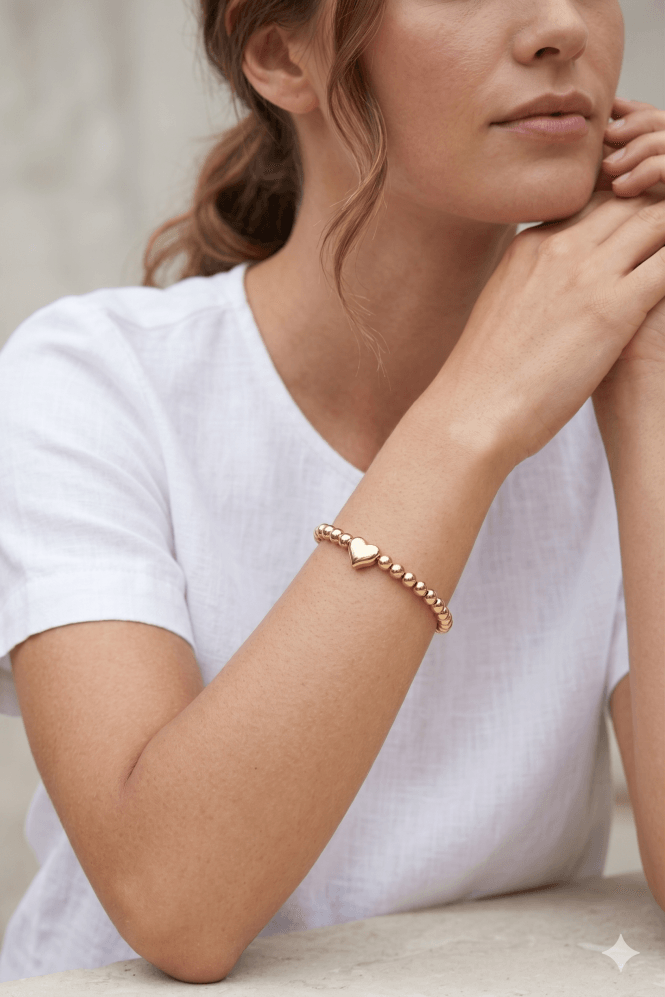 Majique London Heartbeat Charm Ball Bracelet