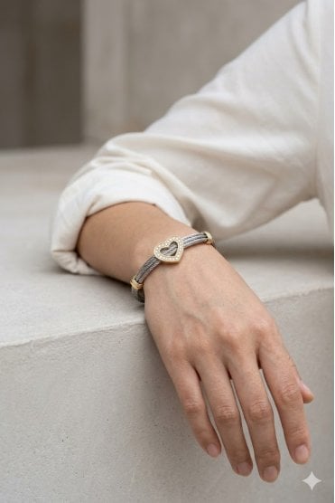 Heartfelt Twisted Cuff Bangle