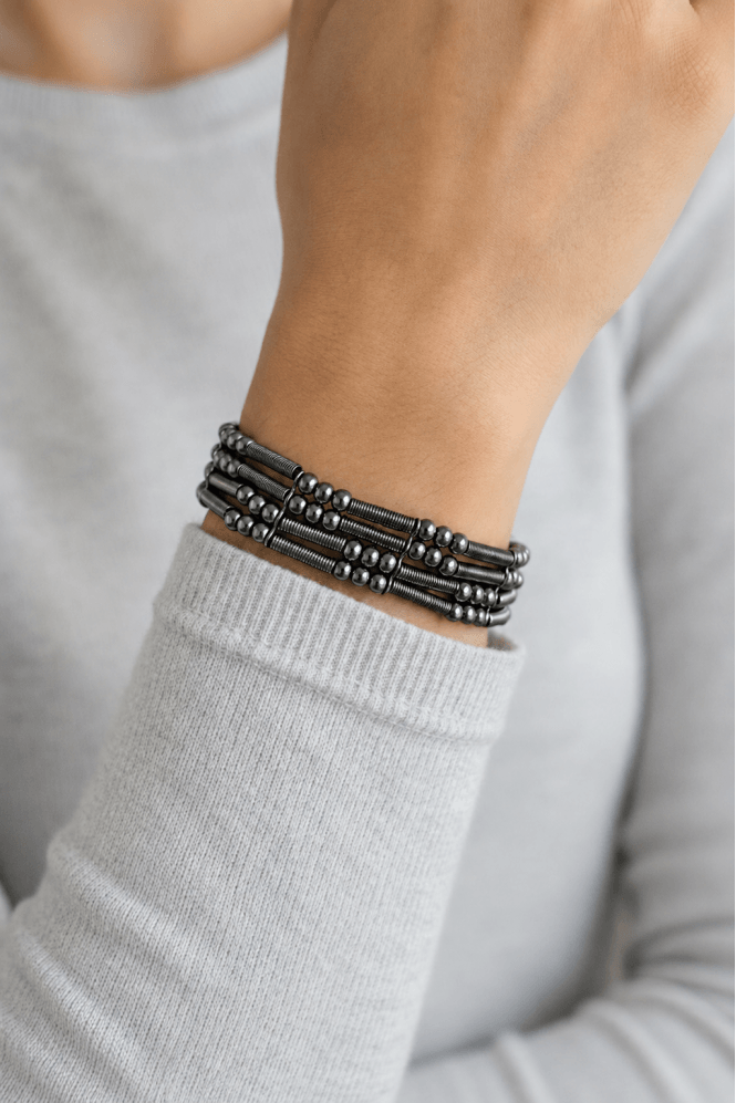 Majique London Hematite Contrast Bracelet