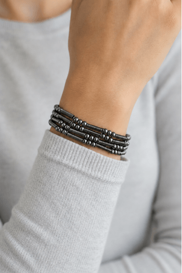 Hematite Contrast Bracelet