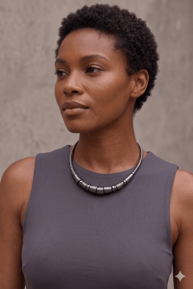 Majique London Hematite Twist Choker