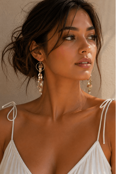 Leaf Drop Fish Hook Earrings