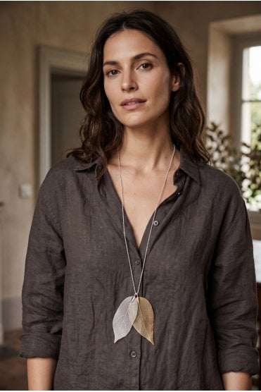 Leafy Elegance Duo Necklace