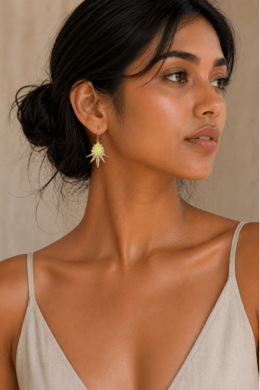 Lime Glow Hook Earring