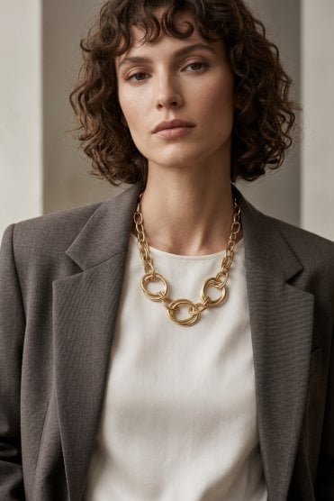 Linkage Chic Multi Ring Necklace