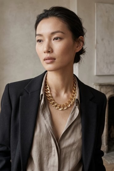 Linked Luxe Double Chain Necklace