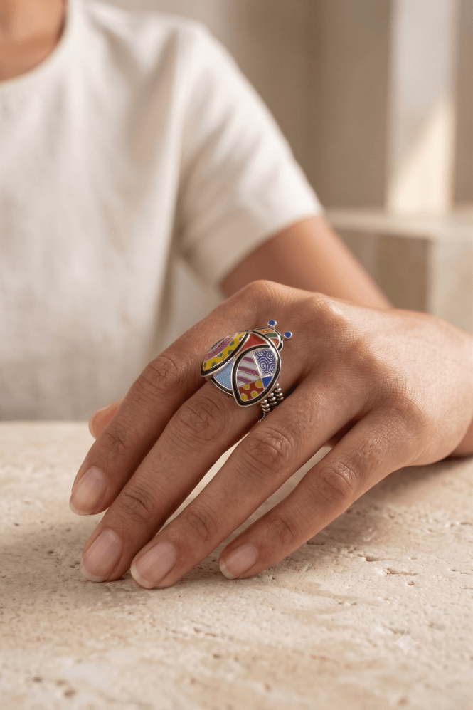 Majique London Lush Ladybird Ring