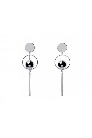 Luxe Ball Circle Drop Earring