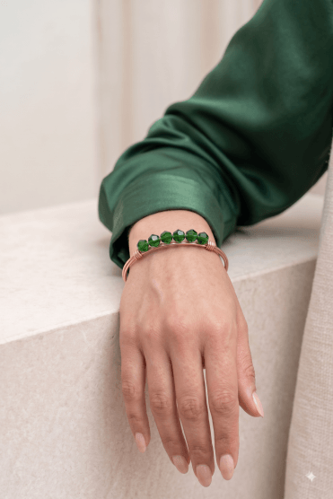Luxe Beaded Wire Bangle