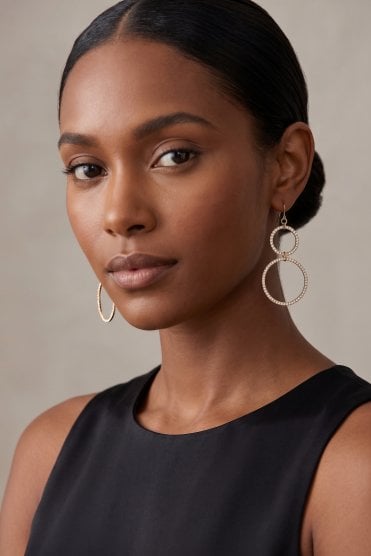 Luxe Circle Drop Earring