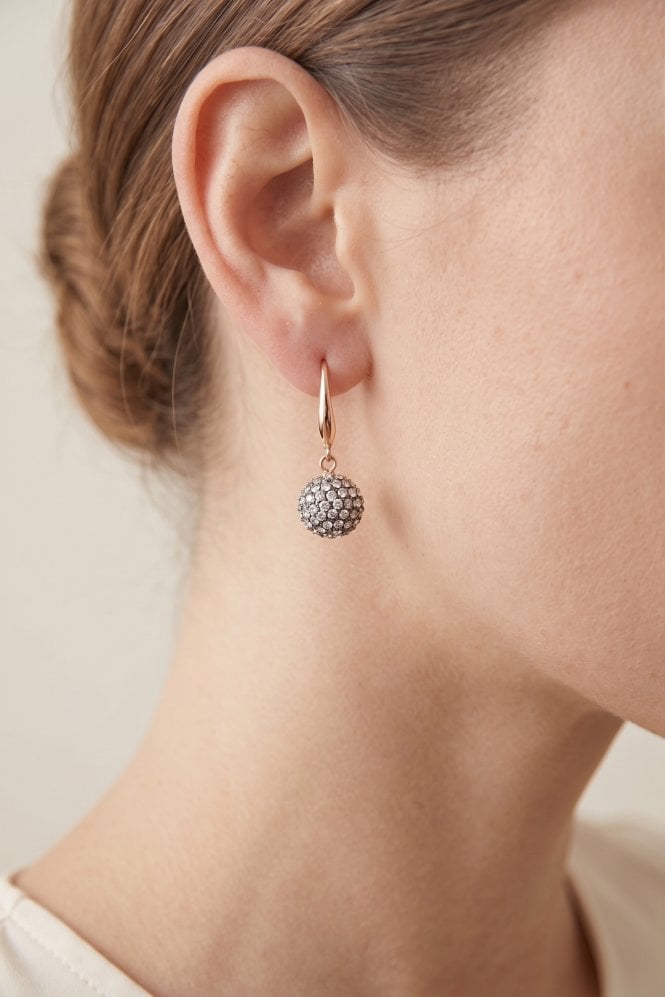 Majique London Luxe Crystal Sphere Earring