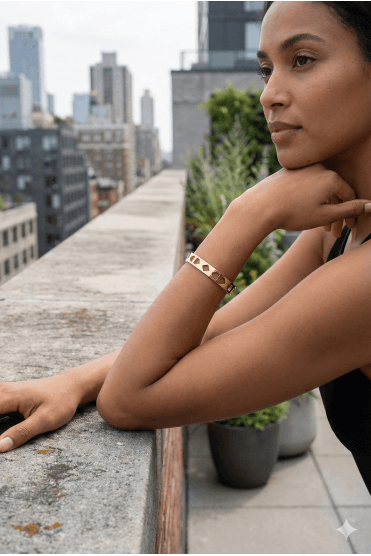 Luxe Gold Pentagon Bracelet