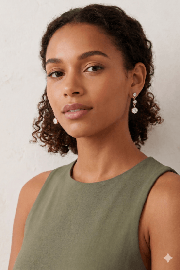 Luxe Rose Gold Radiance Diamante Drop Earring