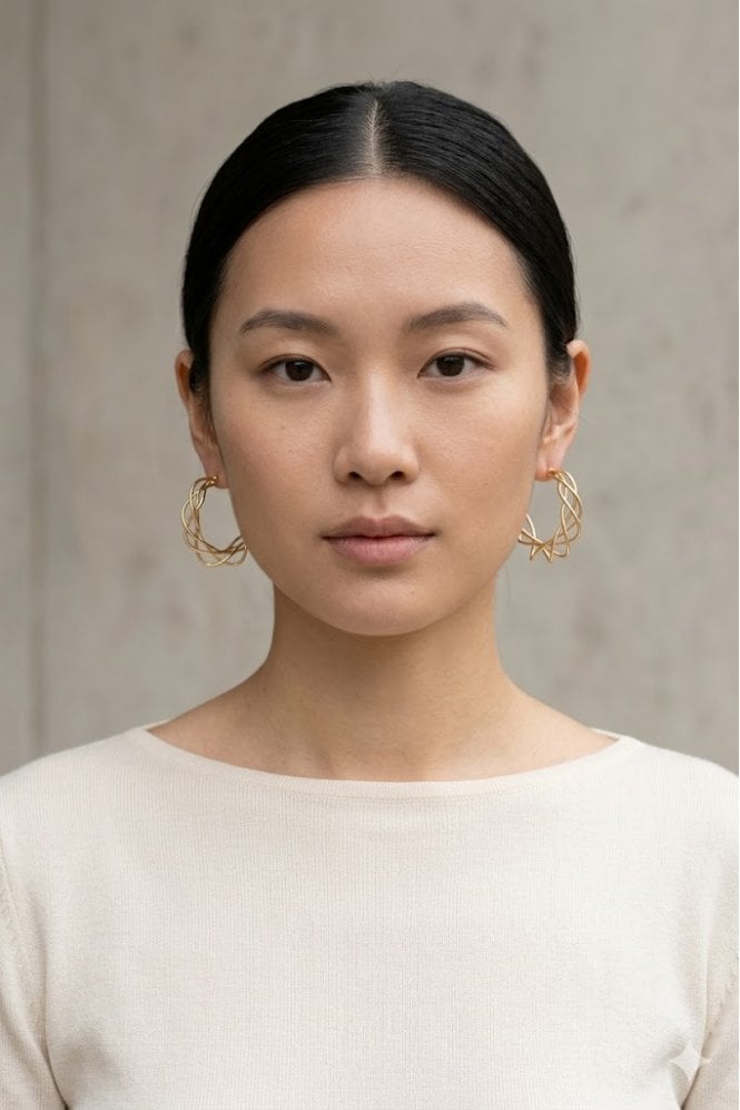 Majique London Luxe Twist Hoop Earring