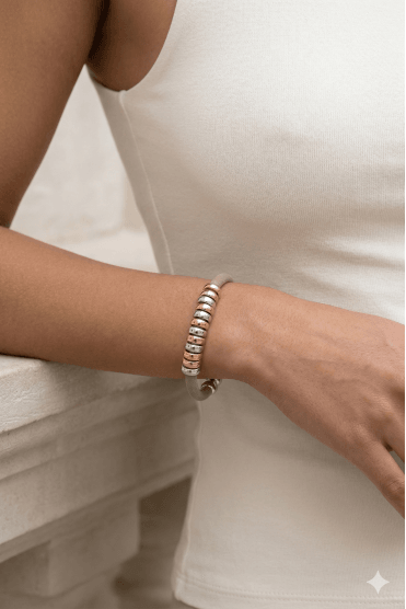 Magnetic Multi Hoop Leather Bracelet