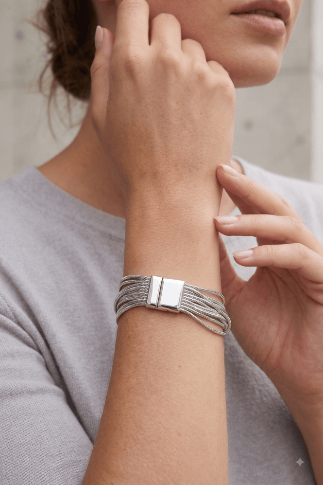 Majique London Magnetic Snake Chain Bracelet