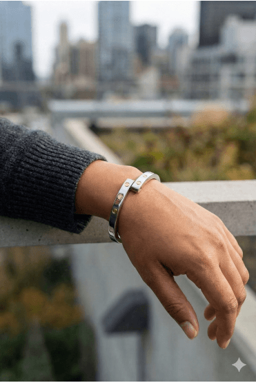 Metallic Twist Hinged Bangle