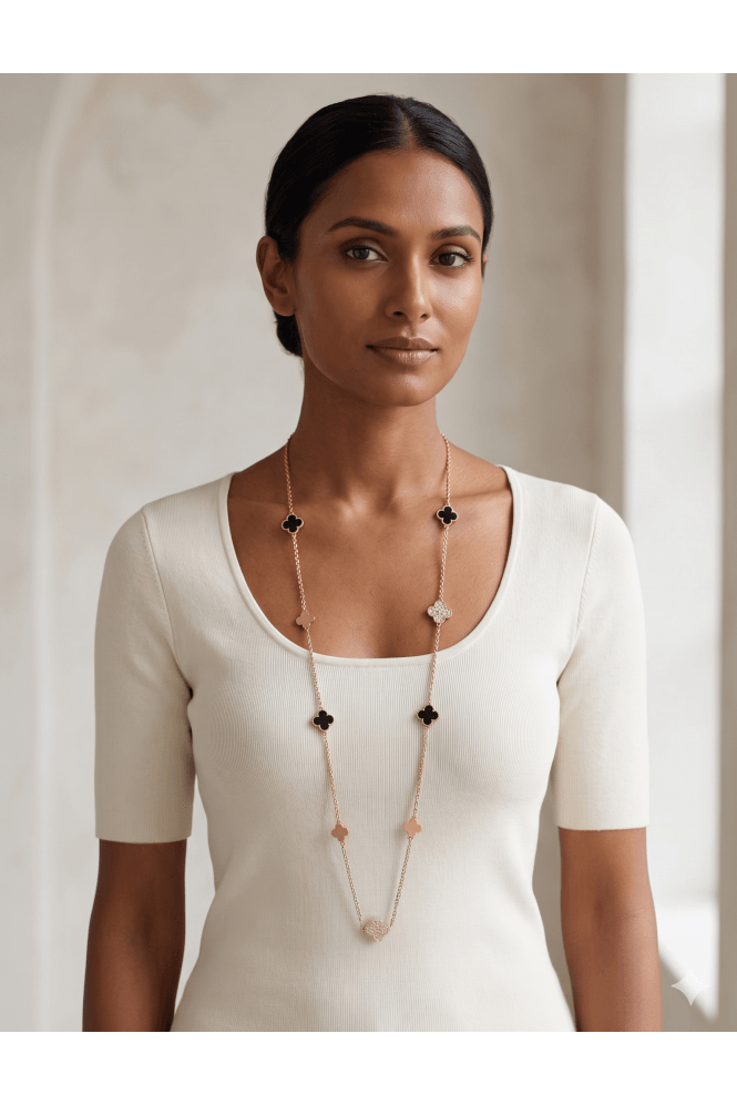Majique London Midnight Mosaic Chain Necklace