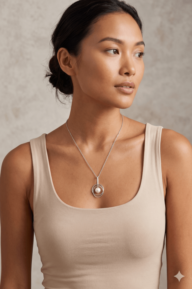 Majique London Mini Hoop And Pearl Short Necklace