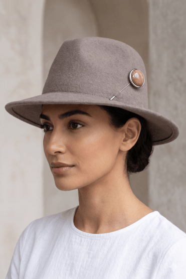 Mocha Dream Ceramic Dome Hatpin