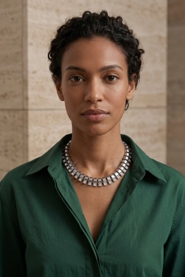 Modern Chic Crystal Stone Necklace