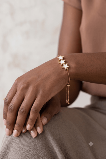 Mother of Pearl Star Slider Bracelet