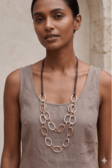 Nova Suede Trio Loop Necklace