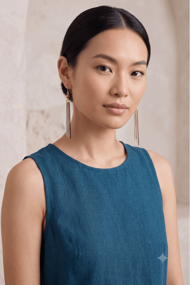 Majique London Ocean Cascade Chain Drop Earring