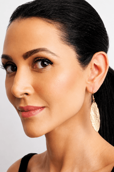 Ocean Chic Hammered Wave Dangle Earring