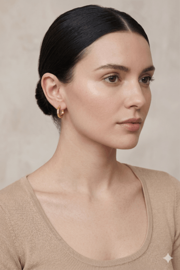 Octagon Stud Earrings
