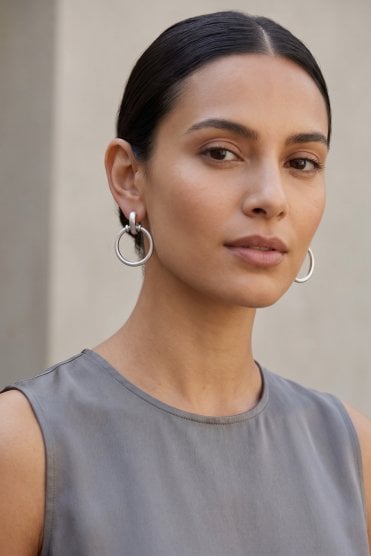 Orbit Drop Clip Earring